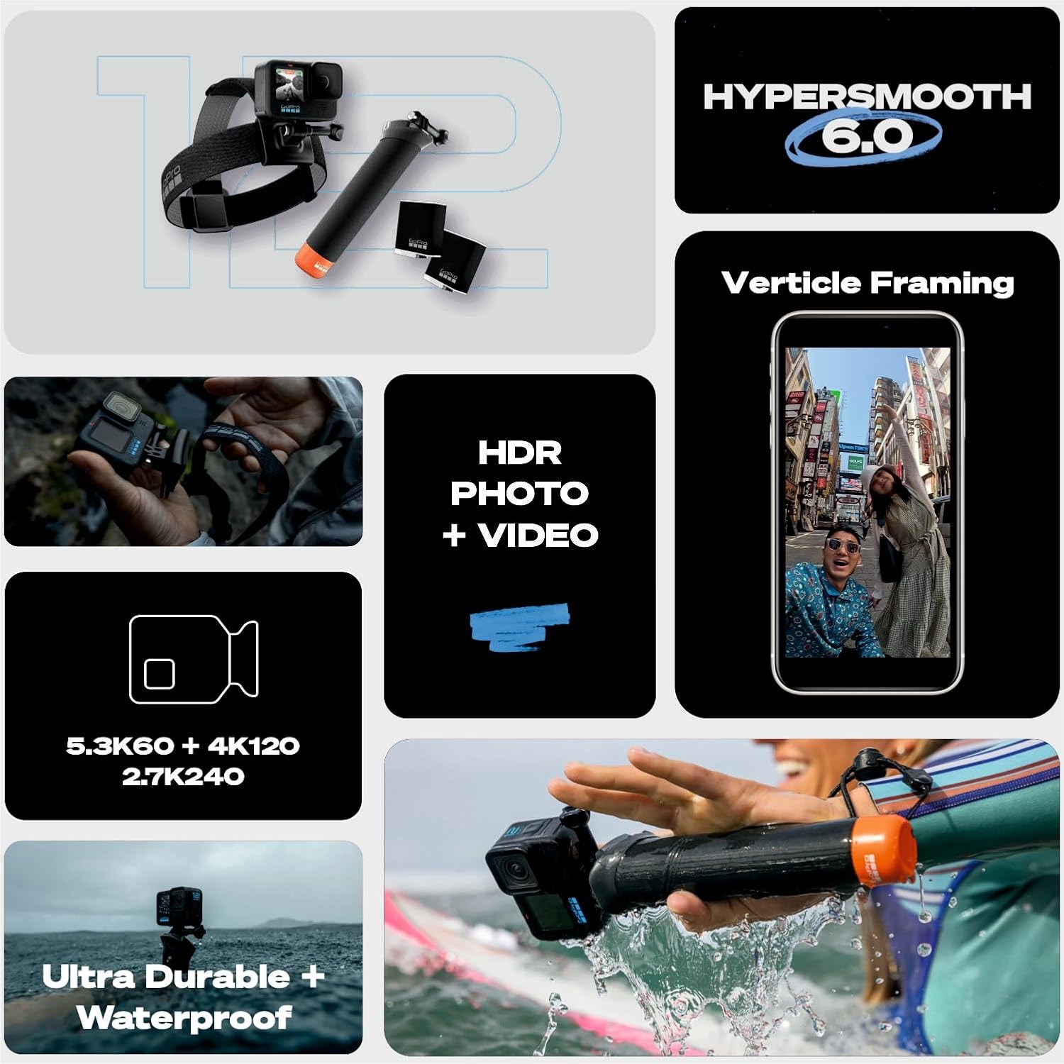 GoPro HERO12 Waterproof Action Camera with Front & Rear LCD Screens - Image 5